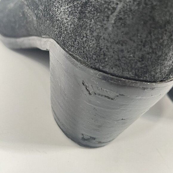 Cordani Burnished Black Leather Ankle Boots Zippers Slouchy Sz 39 Sz 9 - Picture 5 of 9